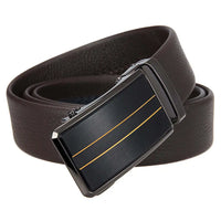 HKM-276307 Men's Top Layer Cowhide Leather Belt with Automatic Buckle - Custom Fit Design