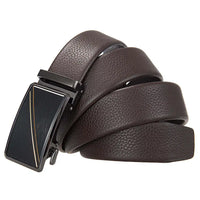HKM-276307 Men's Top Layer Cowhide Leather Belt with Automatic Buckle - Custom Fit Design