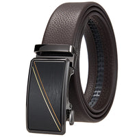 HKM-276307 Men's Top Layer Cowhide Leather Belt with Automatic Buckle - Custom Fit Design