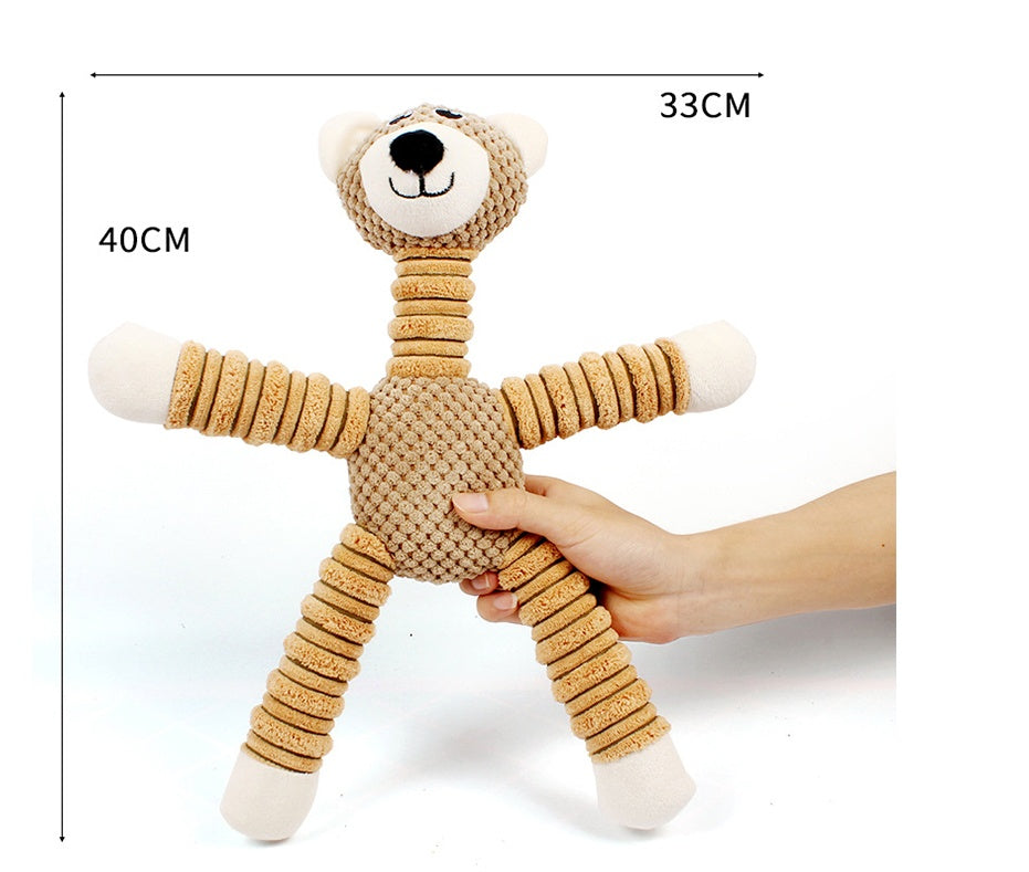 HKM-123475 Plush Chew Squeaky Dog Toy - Sounding Plush Toys for Small to Large Dogs