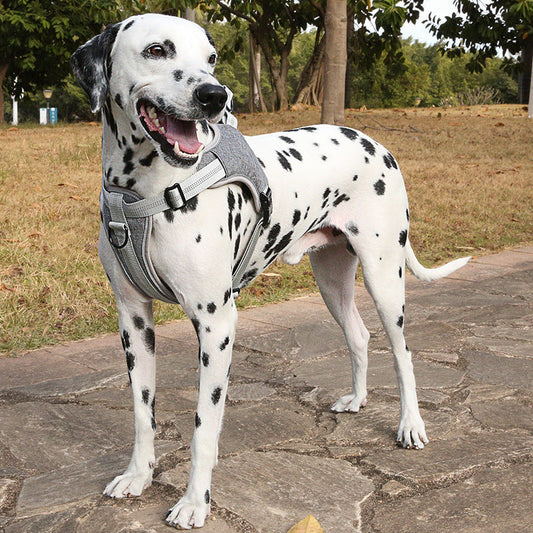 HKM-093523 Reflective Adjustable Chest Strap Harness for Dogs - High Density Nylon Material, Sizes S to XXL