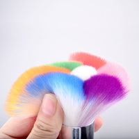 HKM-014931 Petal Type Nail Brush with Metal Handle for Effective Nail Cleaning