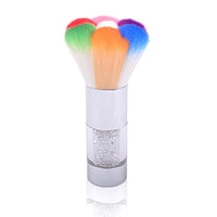 HKM-014931 Petal Type Nail Brush with Metal Handle for Effective Nail Cleaning