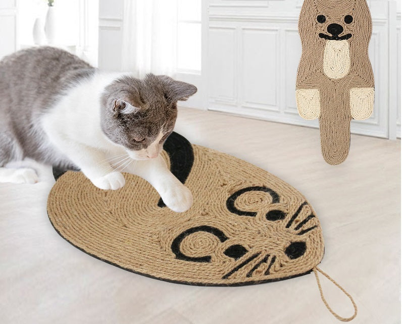 HKM-548307 Sisal Cat Grab Pad - Durable Scratch-Resistant Cat Toy for Active Play