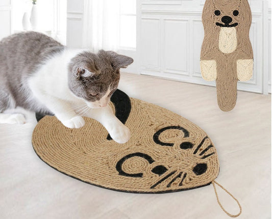 HKM-548307 Sisal Cat Grab Pad - Durable Scratch-Resistant Cat Toy for Active Play