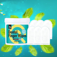 HKM-825811 Pet Dental Care Finger Covers for Cats and Dogs - Fresh Breath and Gum Health (50 Count)
