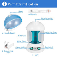 HKM-218067 2-in-1 Hair and Facial Steamer with Hot Mist Hydration System for Personal Care