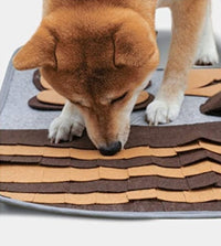 HKM-270035 Felt Cloth Pet Food Storage Container with Non-Slip Base and Dog Training Mat Features