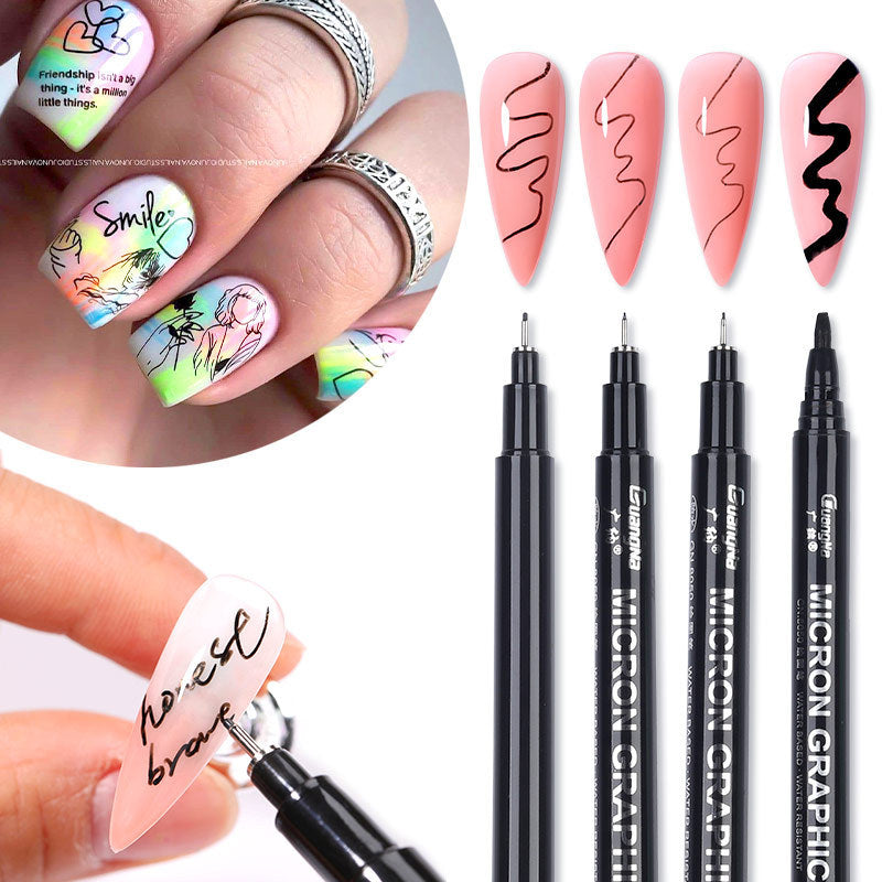 HKM-611411 3D Fluorescent Nail Art Marker Pen for Creative Nail Designs