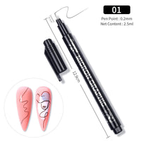 HKM-611411 3D Fluorescent Nail Art Marker Pen for Creative Nail Designs