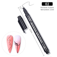 HKM-611411 3D Fluorescent Nail Art Marker Pen for Creative Nail Designs