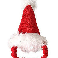 HKM-289939 Flannel Christmas Pet Hat for Small Animals - Adjustable Red Santa Hat, Suitable for Kittens, Puppies, Rabbits, and More