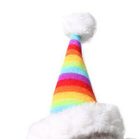 HKM-289939 Flannel Christmas Pet Hat for Small Animals - Adjustable Red Santa Hat, Suitable for Kittens, Puppies, Rabbits, and More
