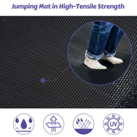 HKM-303955 7FT Outdoor Trampoline for Kids with Safety Enclosure, Slide, and Ladder - Easy Assembly