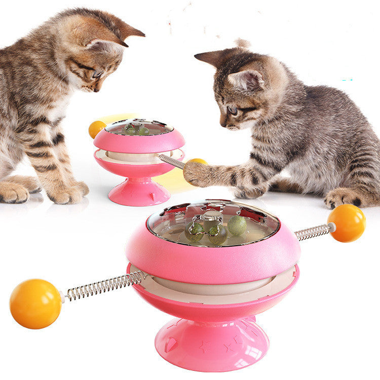 HKM-793171 Rotatable Interactive Cat Toy with Catnip for Engaging Playtime and Training