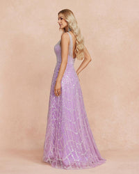 HKM-822995 Elegant Purple Ladies' Dress EZ25007 for Special Occasions