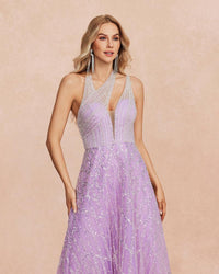 HKM-822995 Elegant Purple Ladies' Dress EZ25007 for Special Occasions