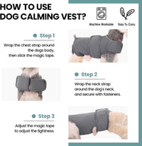 HKM-214739 Dog Anxiety Relief Vest with Shock Protection Features for Puppies and Small to Extra Large Breeds