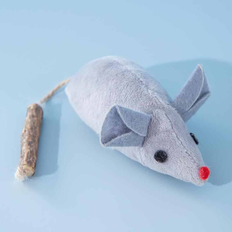 HKM-054483 Cat Interactive Toys with Squeaking Mice, Catnip & Silvervine for Play and Dental Care