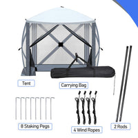 HKM-844051 Light Gray and Dark Gray 6.8x7.2ft Automatic Folding Quadrilateral Tent
