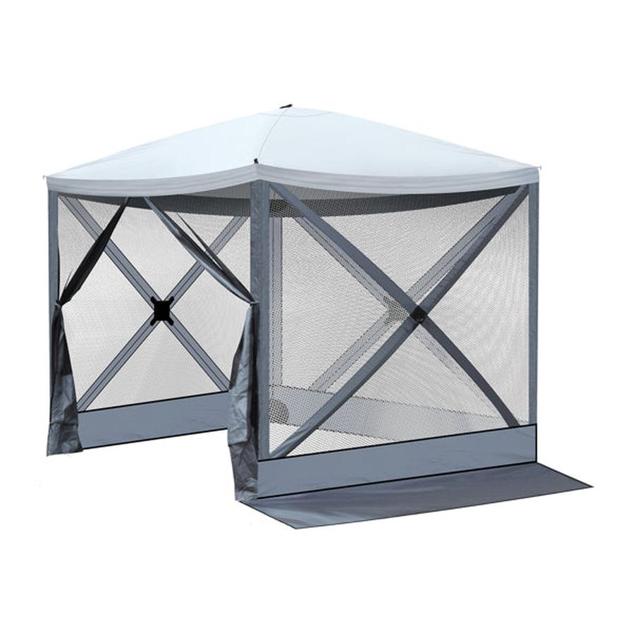HKM-844051 Light Gray and Dark Gray 6.8x7.2ft Automatic Folding Quadrilateral Tent