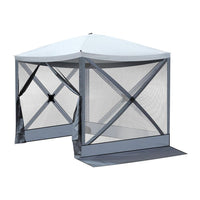 HKM-844051 Light Gray and Dark Gray 6.8x7.2ft Automatic Folding Quadrilateral Tent