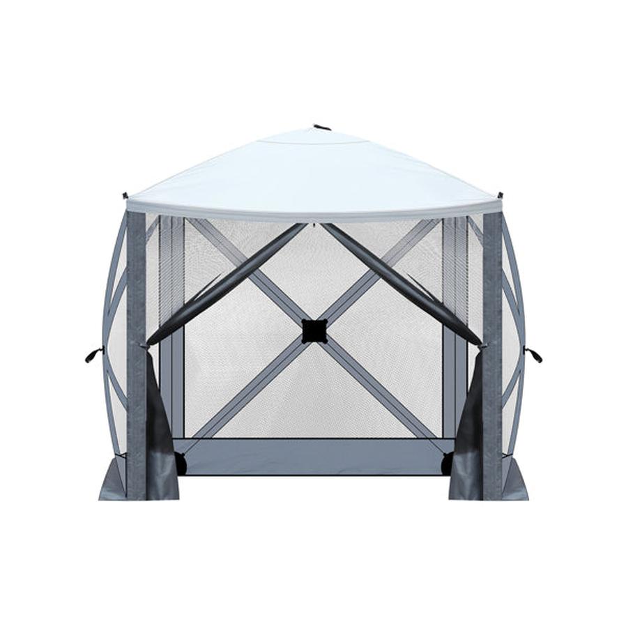 HKM-844051 Light Gray and Dark Gray 6.8x7.2ft Automatic Folding Quadrilateral Tent