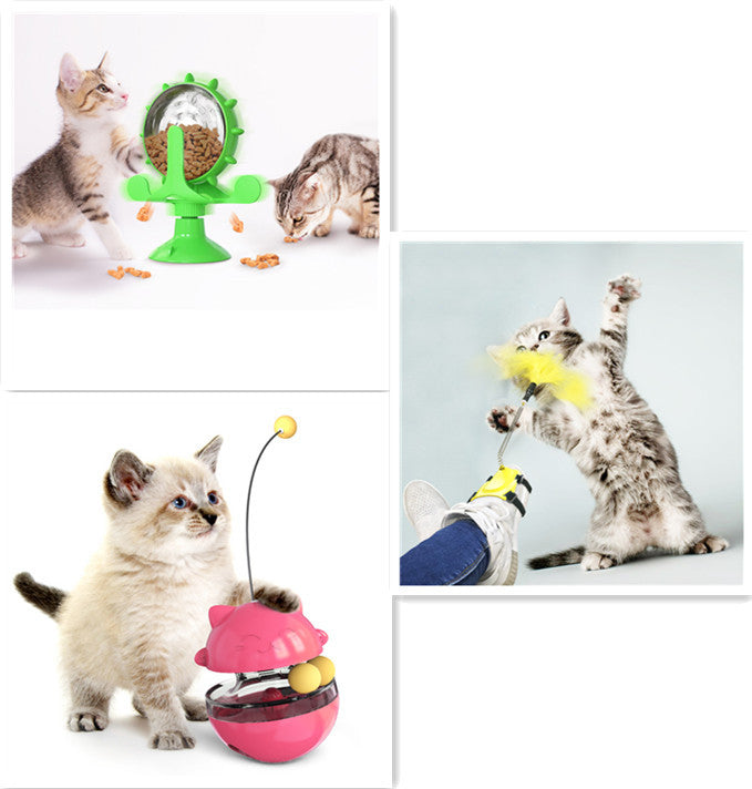 JMT-994506 Interactive Self-Healing Cat Toy Tumbler with Teasing Features in Multiple Colors