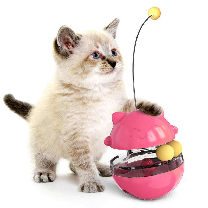 JMT-994506 Interactive Self-Healing Cat Toy Tumbler with Teasing Features in Multiple Colors