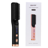 HKM-017875 Rechargeable Multi-Functional Hair Comb with 3 Temperature Settings and Mobile Charging Feature