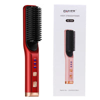 HKM-017875 Rechargeable Multi-Functional Hair Comb with 3 Temperature Settings and Mobile Charging Feature