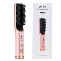 HKM-017875 Rechargeable Multi-Functional Hair Comb with 3 Temperature Settings and Mobile Charging Feature