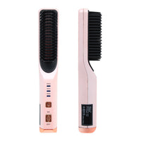 HKM-017875 Rechargeable Multi-Functional Hair Comb with 3 Temperature Settings and Mobile Charging Feature