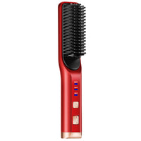 HKM-017875 Rechargeable Multi-Functional Hair Comb with 3 Temperature Settings and Mobile Charging Feature