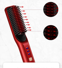 HKM-017875 Rechargeable Multi-Functional Hair Comb with 3 Temperature Settings and Mobile Charging Feature