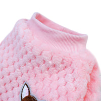 HKM-754835 Cozy Fleece Jacket for Small Dogs - Pink & Blue, Soft Warm Winter Dog Clothing for Chihuahuas, Yorkies, and Pugs Sized S-2XL