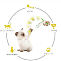 HKM-053331 Interactive Feather Cat Teaser Stick for Engaging Playtime and Exercise
