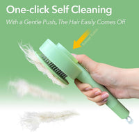HKM-937619 2-in-1 Grooming Brush for Long-Haired Cats and Dogs - Deshedding and Hair Remover with Easy Clean Design