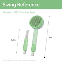 HKM-937619 2-in-1 Grooming Brush for Long-Haired Cats and Dogs - Deshedding and Hair Remover with Easy Clean Design