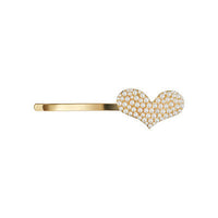 HKM-262675 Heart Shaped Pearl Hairpin for Women in Korean Style