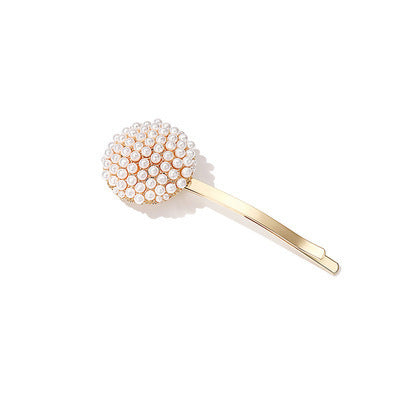 HKM-262675 Heart Shaped Pearl Hairpin for Women in Korean Style