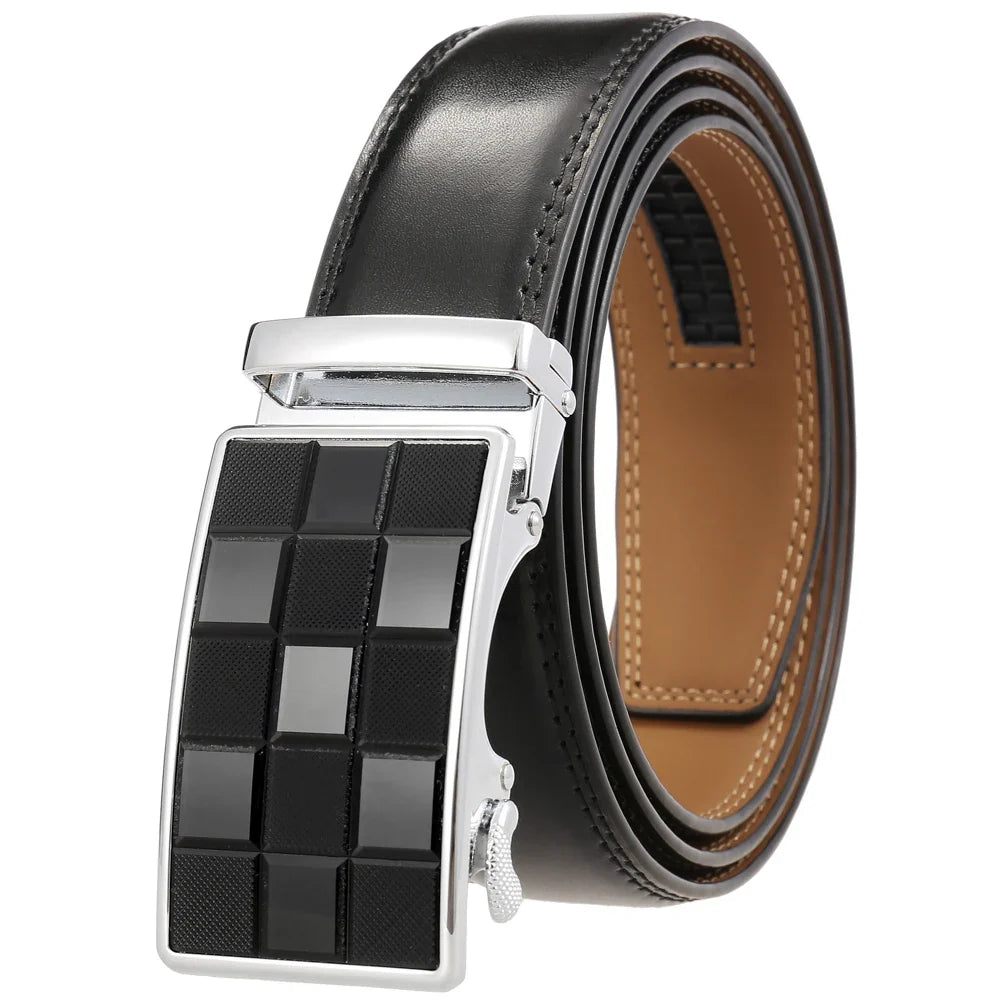 HKM-677587 Genuine Leather Automatic Men's Belt with Custom Logo - Model LY36-22059-1
