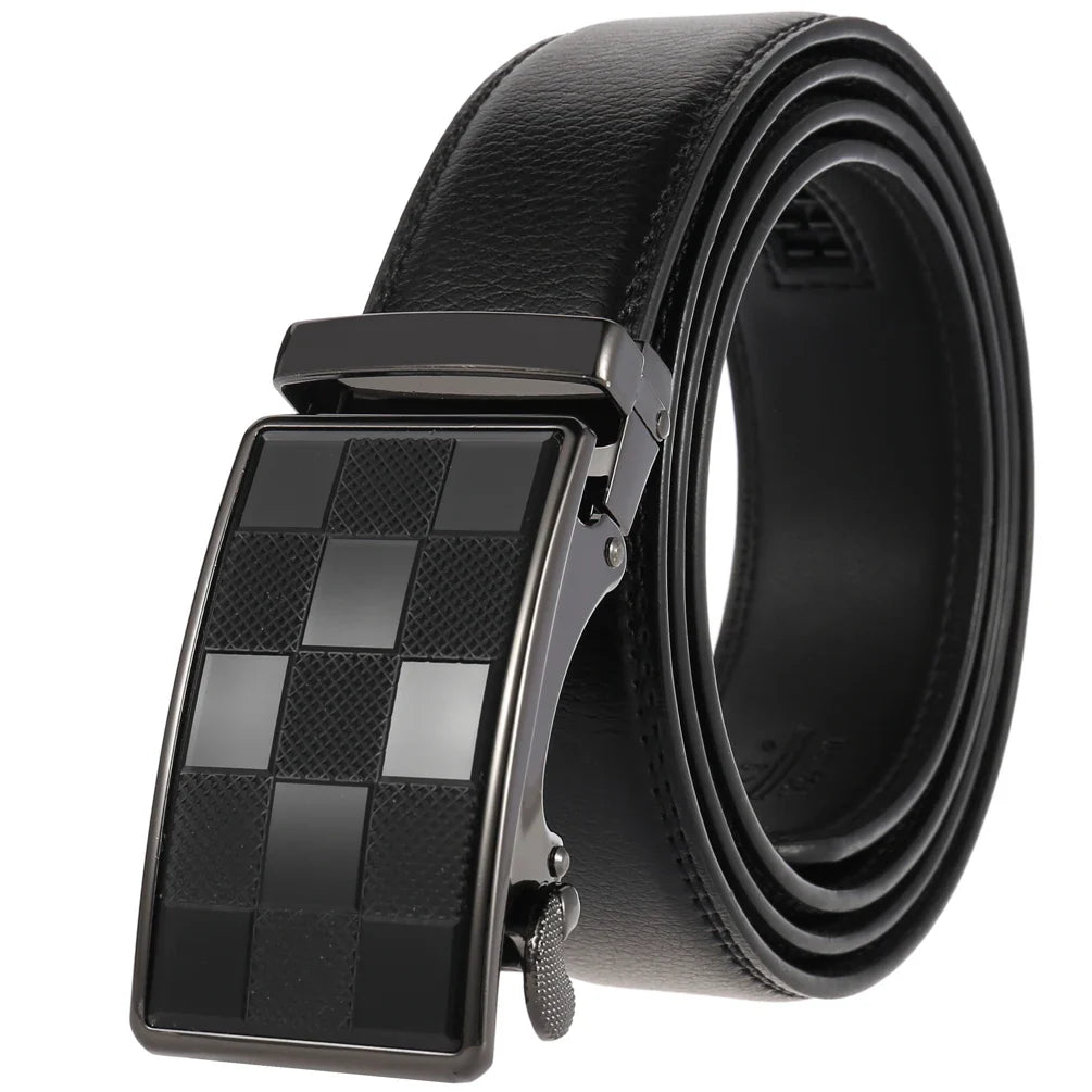 HKM-677587 Genuine Leather Automatic Men's Belt with Custom Logo - Model LY36-22059-1