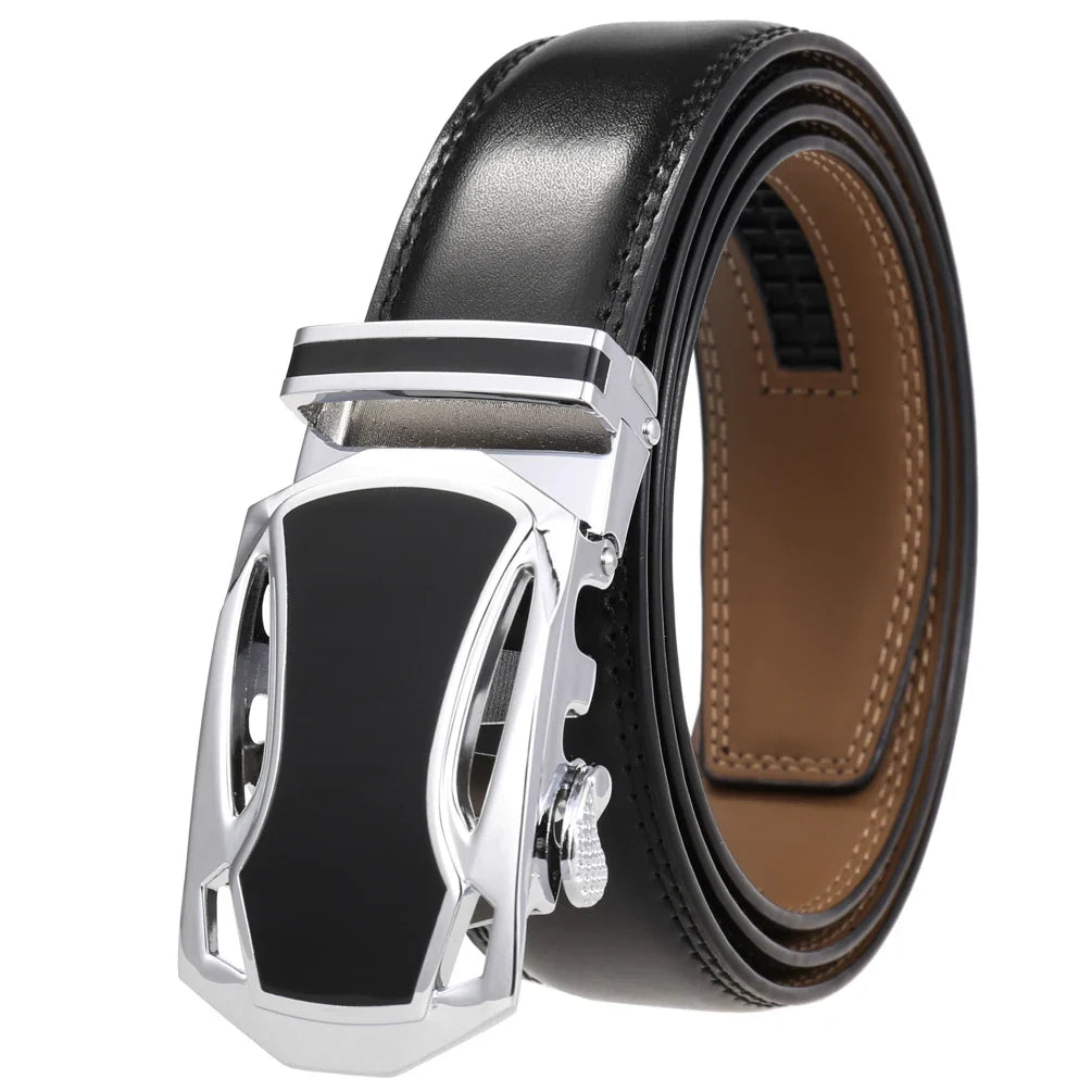 HKM-677587 Genuine Leather Automatic Men's Belt with Custom Logo - Model LY36-22059-1