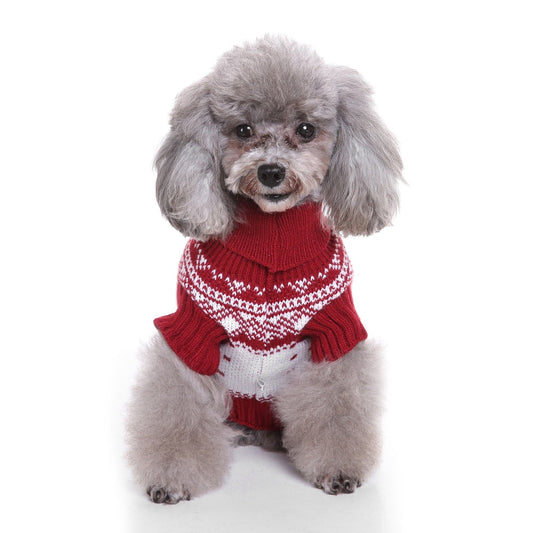 JMT-996426 Cozy Wool Pet Sweater for Autumn and Winter - Stylish England Design