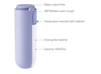 HKM-424787 Portable Pet Water Bottle - 420ml Plastic Hydration Cup for Dogs and Cats