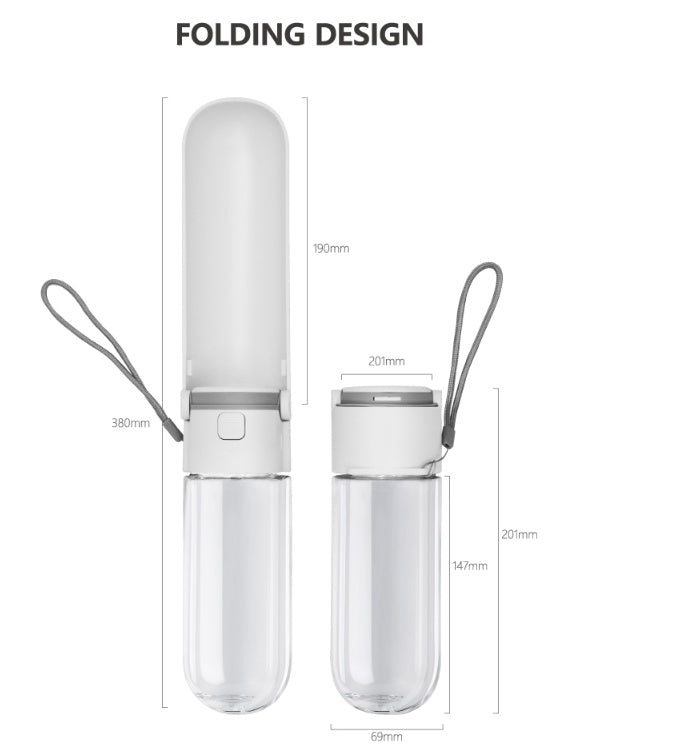 HKM-424787 Portable Pet Water Bottle - 420ml Plastic Hydration Cup for Dogs and Cats