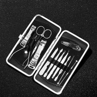 HKM-059219 Golden Dragon Pattern 12-Piece Stainless Steel Nail Clipper Set