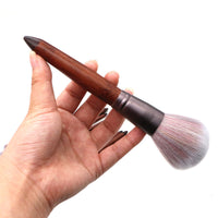 HKM-475731 11-Piece Makeup Brush Set with Synthetic Hair, Matte Aluminum Ferrule, and Natural Wood Handle