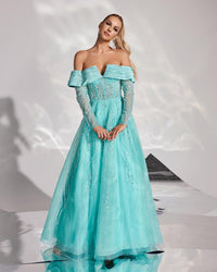 HKM-793683 Elegant Green Evening Dress for Women - Style EZ25126